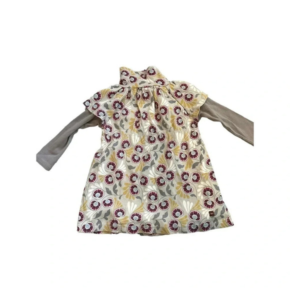 Tea Collection Girl Multicolor 100% Cotton Long Sleeve Fit & Flare Dress Size L - Picture 4 of 8